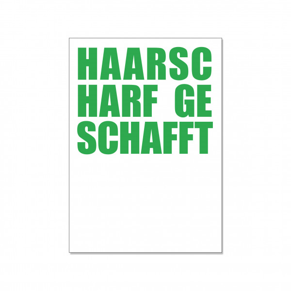 Postkarte hoch, haarscharf geschafft